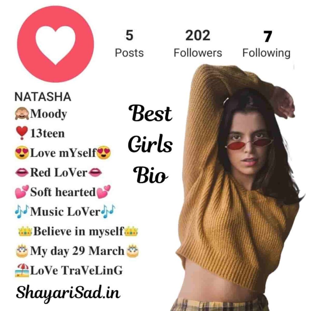 instagram bio for girls simple