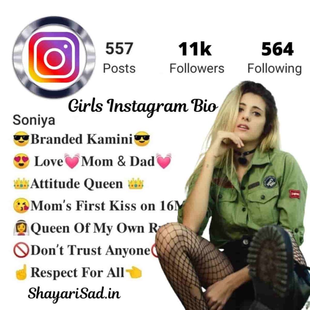 instagram bio for girls stylish